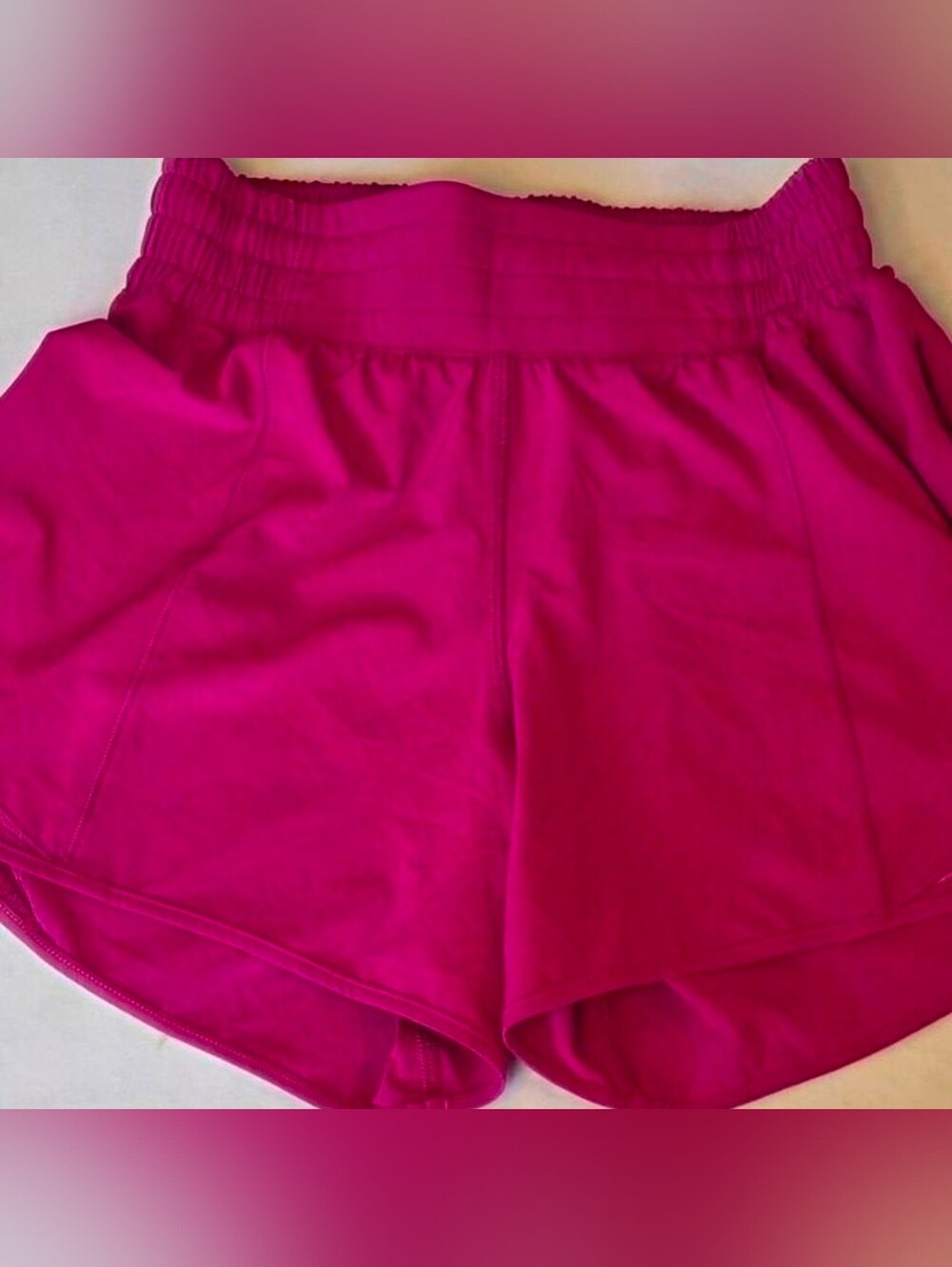 Lululemon Fuchsia Women's High-Waist Athletic Shorts